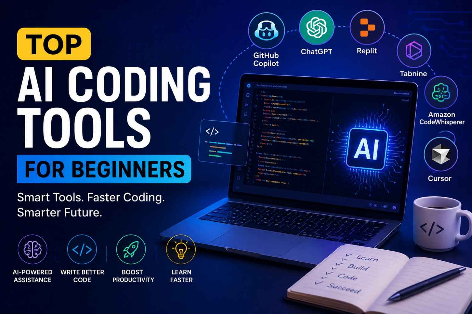 Top AI Coding Tools for Beginners in 2026